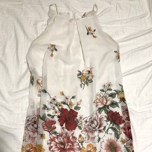 White and Floral Slip Dress
